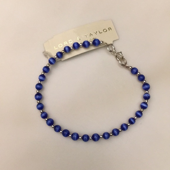 Lord & Taylor Jewelry - NWT sterling silver and blue stone bracelet